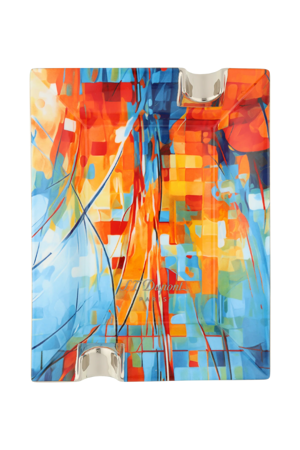 TR8183,S.T. Dupont Ashtray Graff'ty Çok Renkli İkili Puro Küllüğü