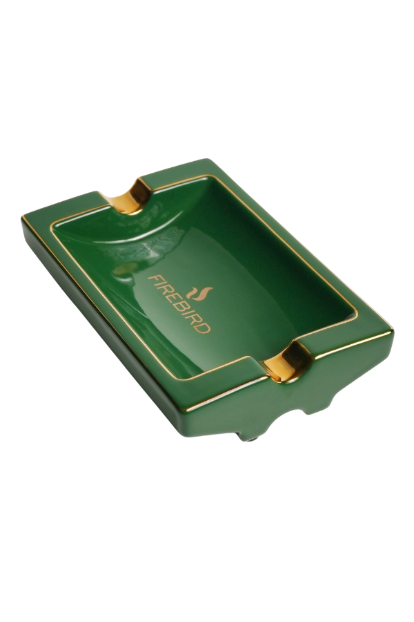 TRM3002,Firebird Yeşil İkili Porselen Puro Küllüğü