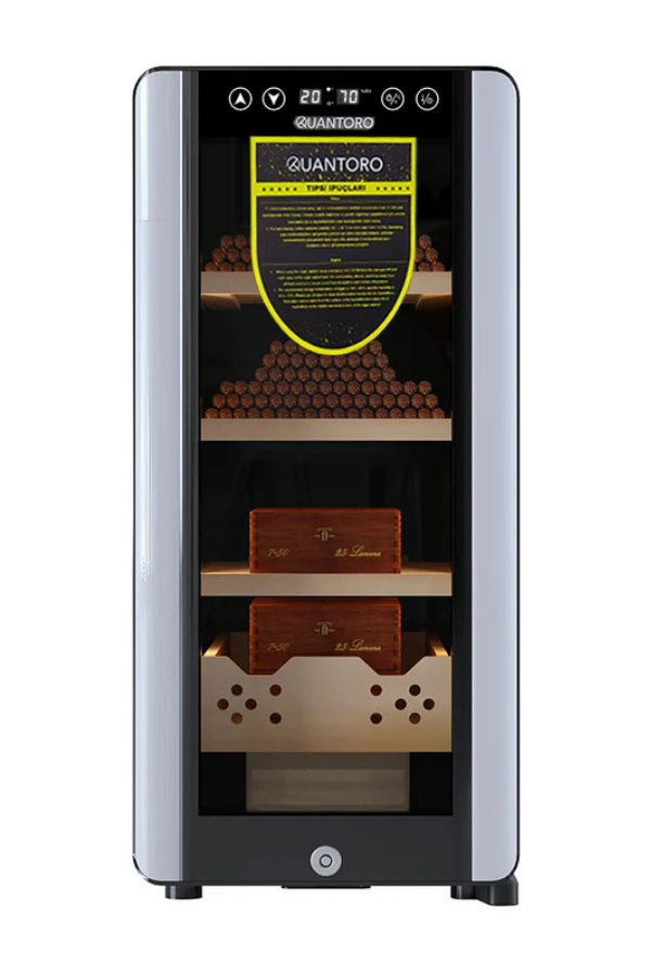 QTR-005,Quantoro QCC-40-A Elektronik Nemlendirme & Soğutmalı Siyah Puro Dolabı