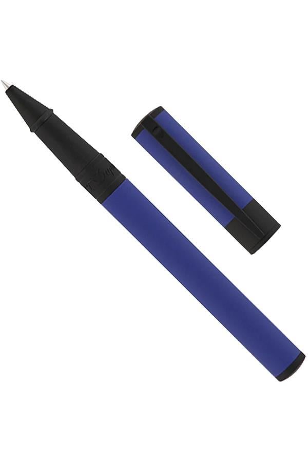 TR6946,S.T. Dupont D Initial Mavi Siyah Tükenmez Kalem Kapaklı 262002