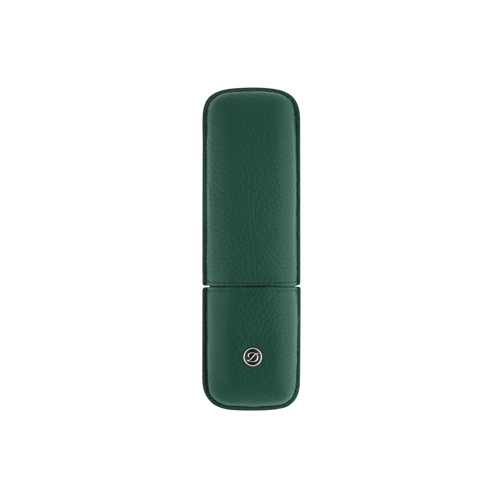 TR6930,S.T. Dupont Yeşil İkili Deri Kalem Kılıfı 7134