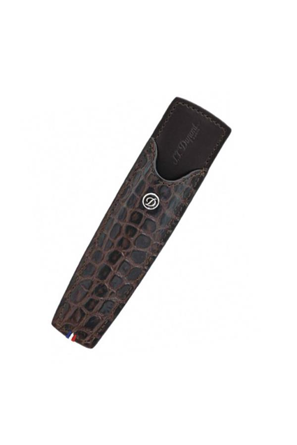 TR6934,S.T. Dupont Croco Dandy Kahverengi Tekli Kalem Kılıfı 180161