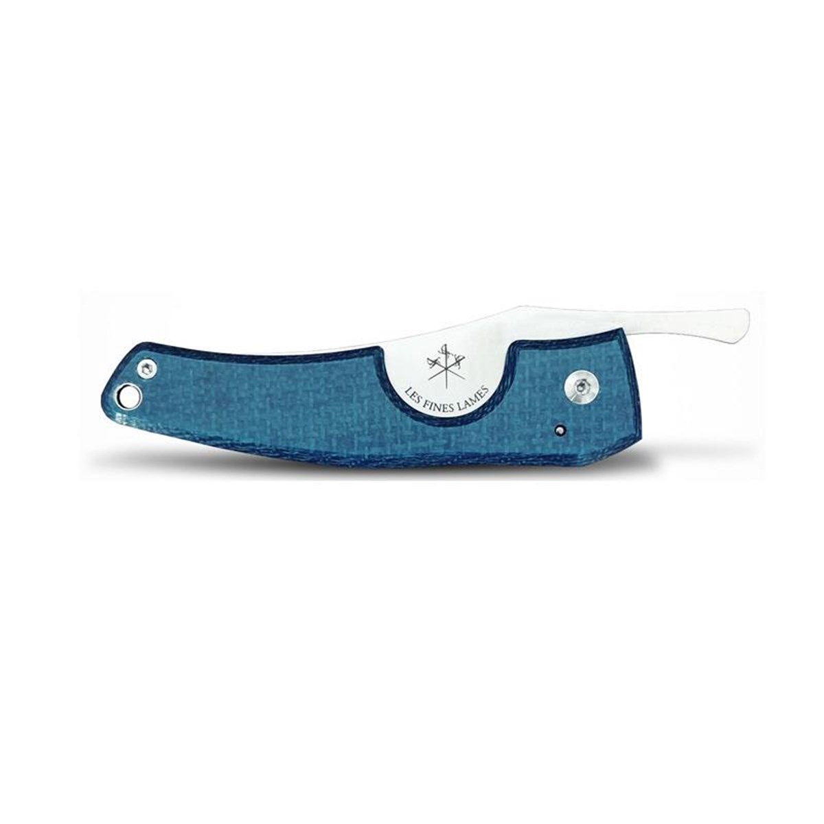 TR2216,Le Petit by Les Fines Lames Micarta Mavi Puro Kesici