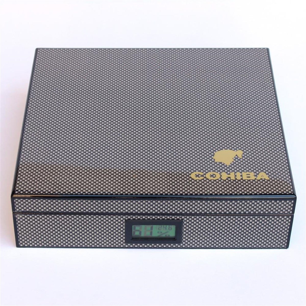 TR3219,Cohiba Karbon Desenli Humidor Puro Kutusu