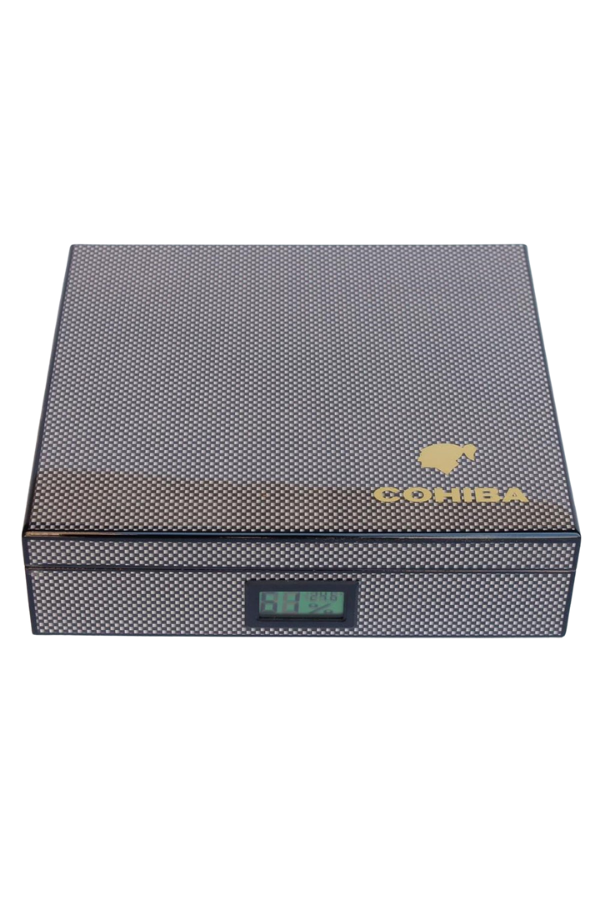 TR3219,Cohiba Karbon Desenli Humidor Puro Kutusu