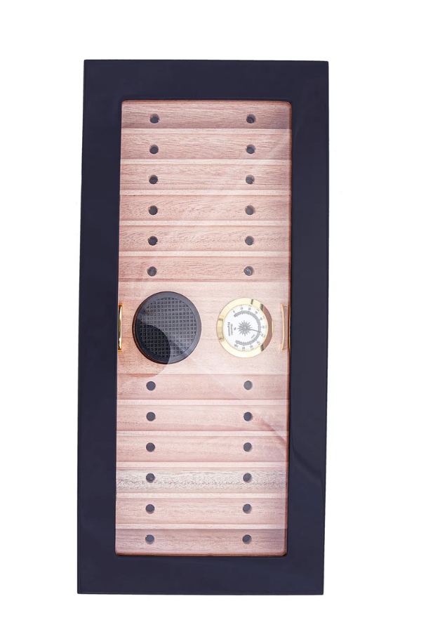 TR8788,PremiumQuality Tocoa Siyah Sedir Humidor Puro Kutusu