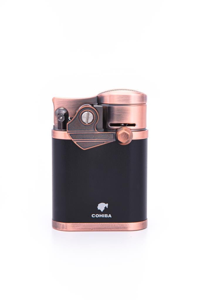 TR7380,Cohiba Dört Torch Pürmüz Siyah-Bronz Metal Masa Tipi Puro Çakmağı