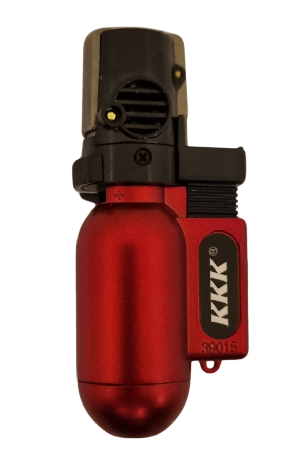 TR7987,PremiumQuality Kırmızı Plastik Masa Tipi Tek Torch Pürmüz Puro Çakmağı