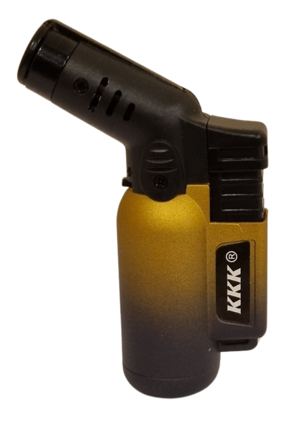 TR8013,PremiumQuality Sarı-Siyah Tek Torch Pürmüz Masa Tipi Plastik Puro Çakmağı