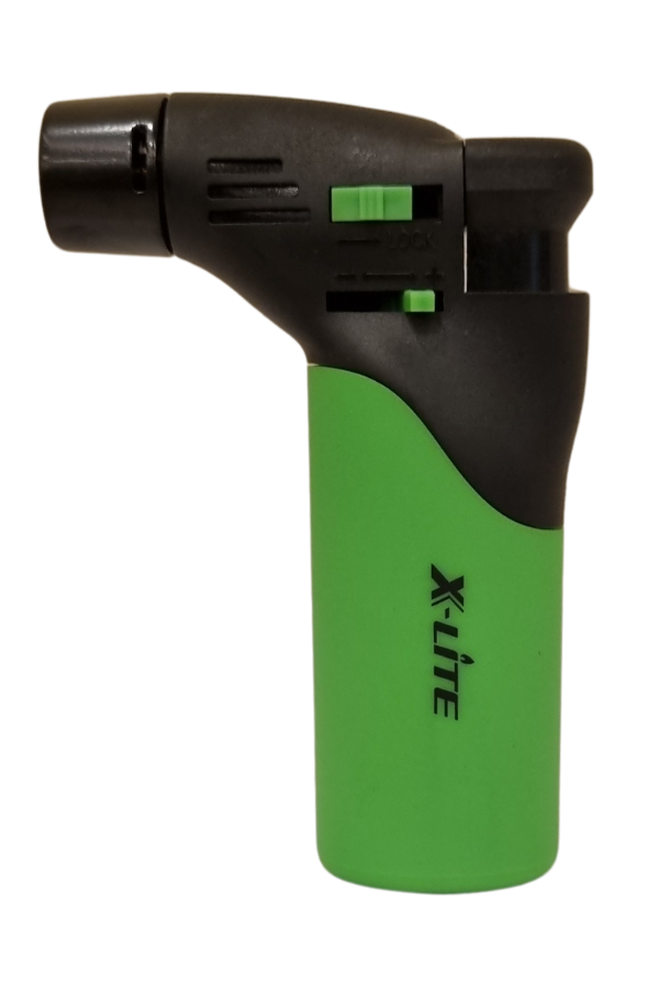 TR8001,X-Lite Yeşil Masa Tipi Tek Torch Pürmüz Plastik Puro Çakmağı