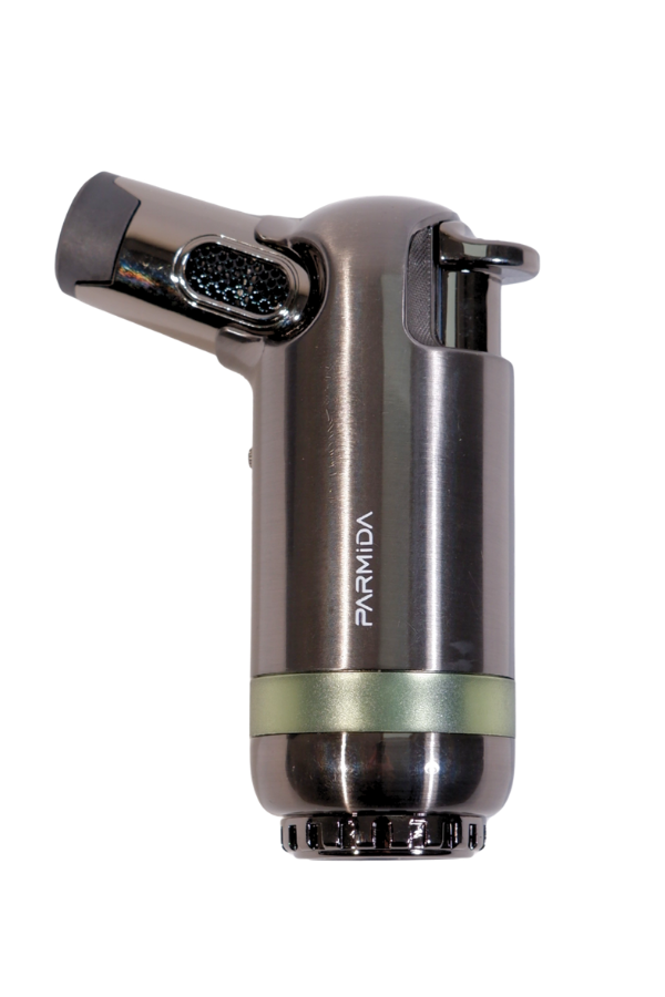TR9239,Parmida 3 Torch Pürmüz Gunmetal Masa Tipi Metal Puro Çakmağı