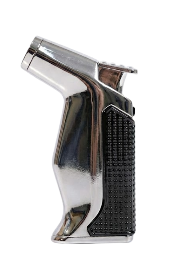 TR9236,Parmida Tek Torch Pürmüz Gunmetal Masa Tipi Metal Puro Çakmağı
