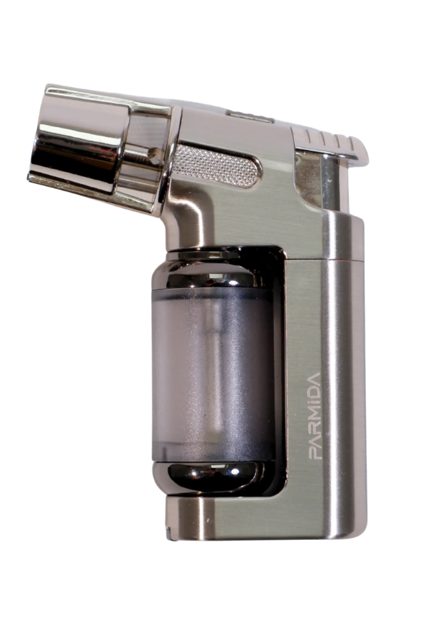 TR9247,Parmida Tek Torch Pürmüz Gümüş Masa Tipi Metal Puro Çakmağı