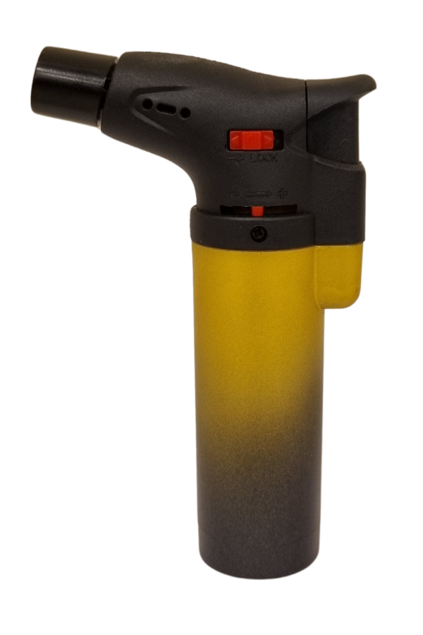 TR8100,PremiumQuality Sarı Tek Torch Pürmüz Masa Tipi Plastik Puro Çakmağı