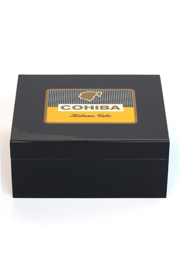 TR6707,Cohiba Sedir Humidor Puro Kutusu Siyah