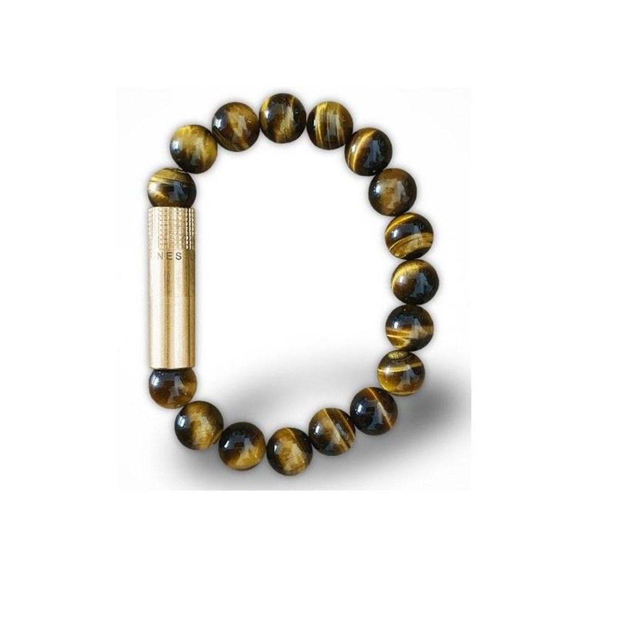 TR3887,Les Fines Lames Punch Bileklik Brass Tiger Eye - S