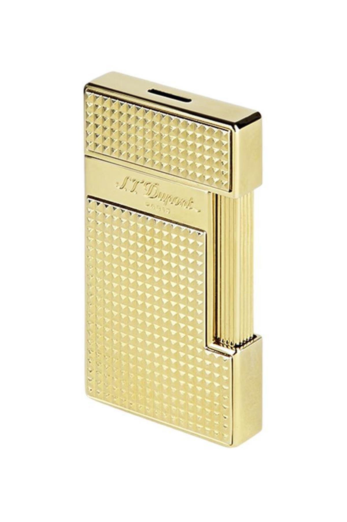 TR6391,S.T. Dupont Slimmy Golden Diamond Head Puro Çakmağı 28009