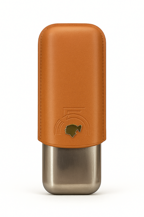 TR8841,Cohiba 55. Yıl Taba Deri-Metal İkili Puro Kılıfı