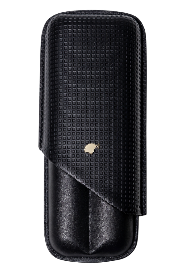 TR9070,Cohiba Siyah İkili Deri Puro Kılıfı