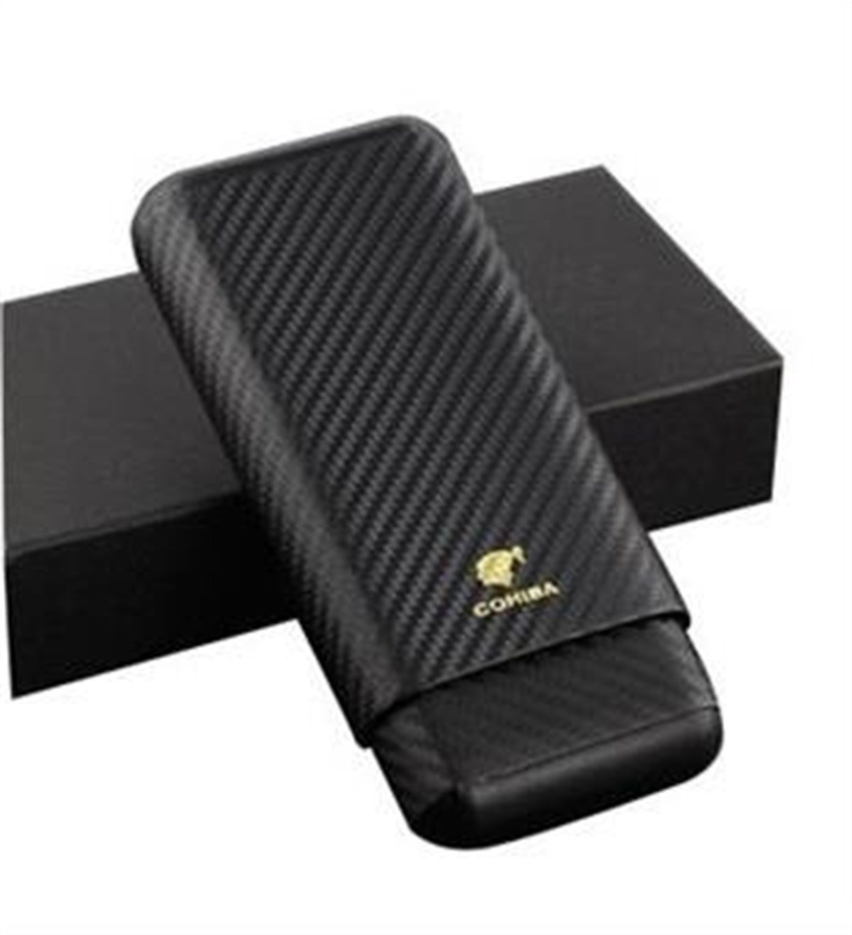 TR643,Cohiba Siyah Puro Kılıfı 3'lü İçi Sedir