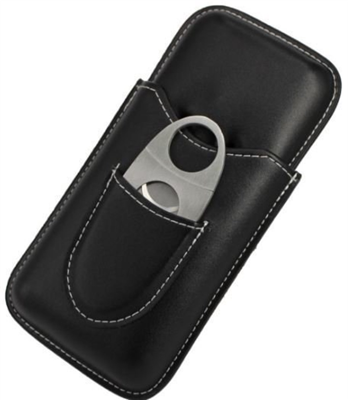 TR823,Cohiba Siyah Puro Kılıfı Kesici İkili Set