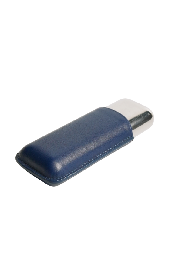 TRM4004,PremiumQuality Lacivert İkili Deri Puro Kılıfı