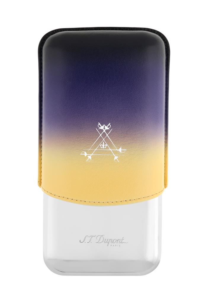 TR6662,S.T. Dupont Monte Cristo La Nuit Blue Üçlü Puro Kılıfı 183035