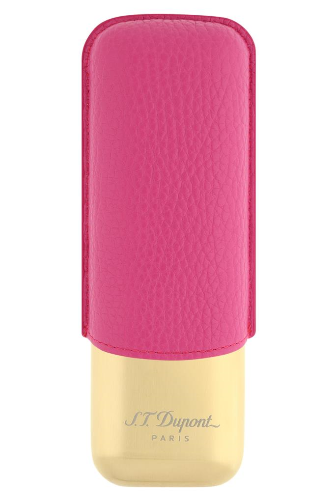 TR6664,S.T. Dupont Pembe Gold İkili Puro Kılıfı 183245