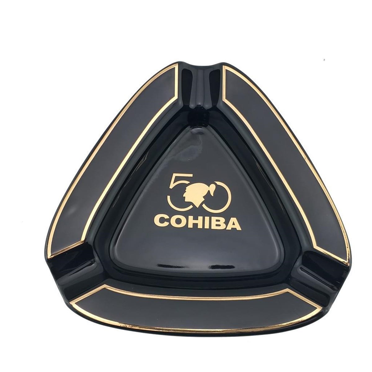 TR2274,Cohiba 3'Lü Puro Küllüğü Siyah Gold Çizgi Detaylı
