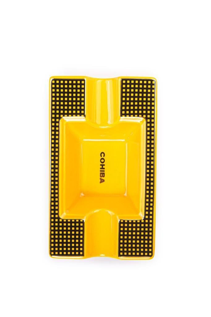 TR6842,Cohiba Sarı Desenli İkili Puro Küllüğü