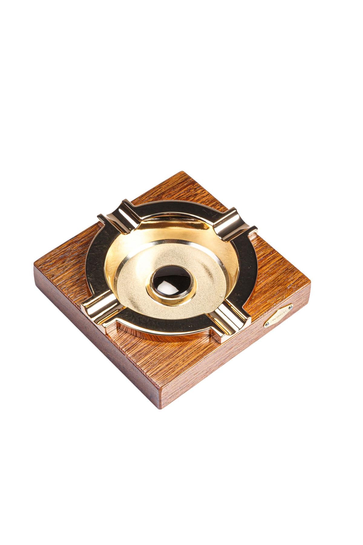 TR2998,Parmida Dörtlü Ahşap Gold Puro Küllüğü 