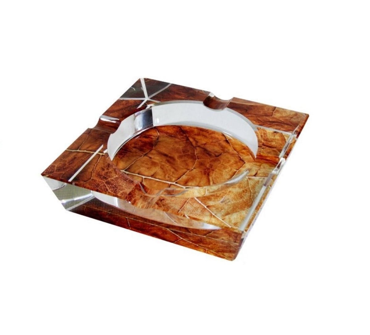 TR4318,Xikar Tütün Desenli Kristal Puro Küllüğü