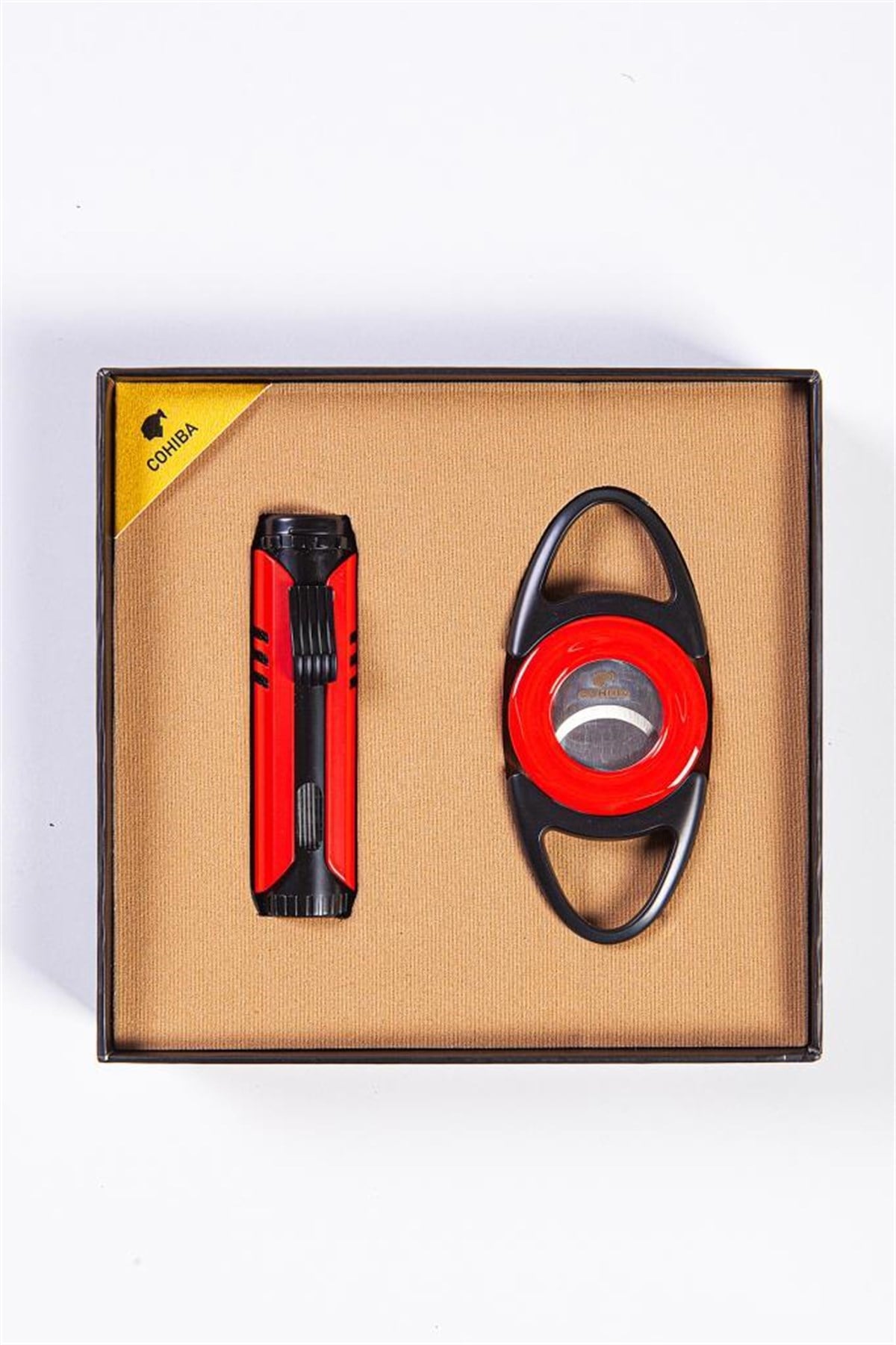 TR2623,Cohiba Çakmak Kesici İkili Set