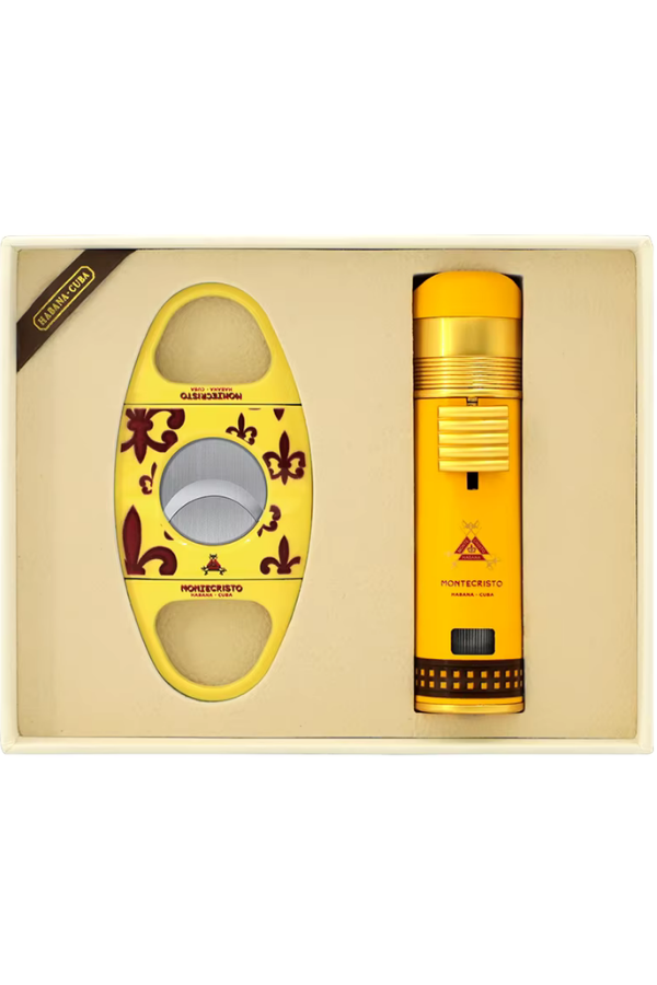 TR7933,Cohiba Monte Cristo Özel Üretim Çakmak Kesici İkili Puro Seti
