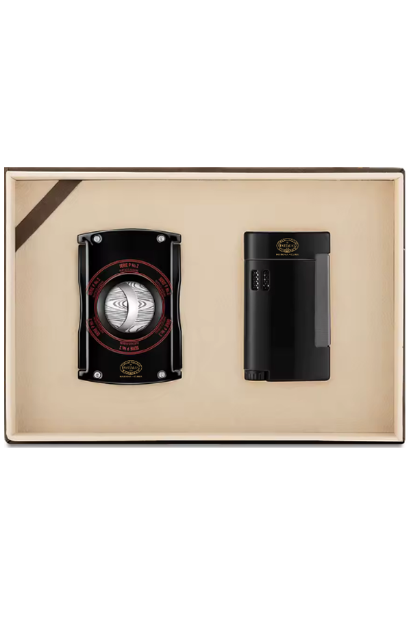 TR7712,Cohiba Özel Seri Partagas Serie P No:2 Çakmak Kesici İkili Siyah Puro Seti