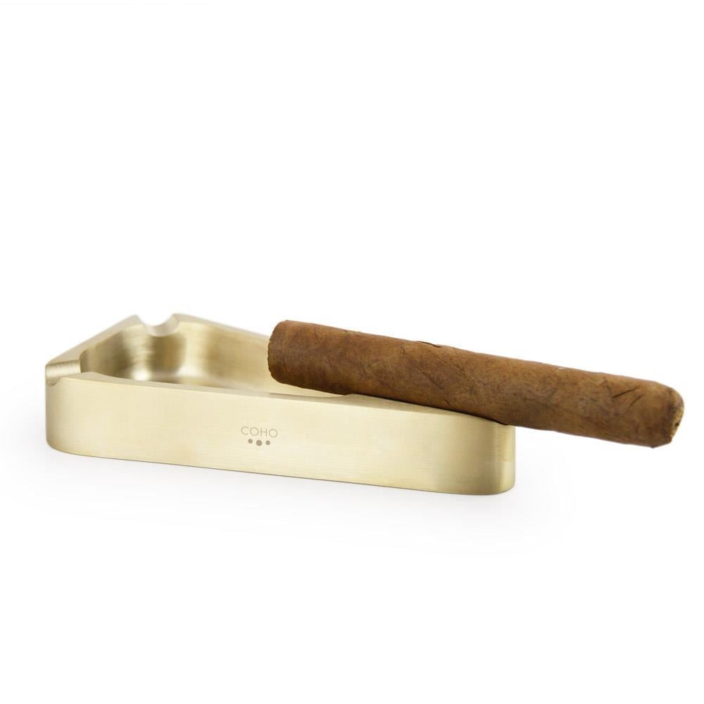 CHO-023,Coho Box Brazen Pirinç Puro Küllük & Kibritlik Seti