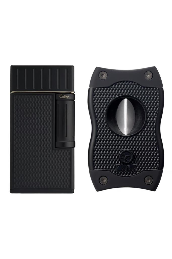 CLB-3,Colibri Julius Çakmak & SV-Cut Siyah Premium Puro Seti