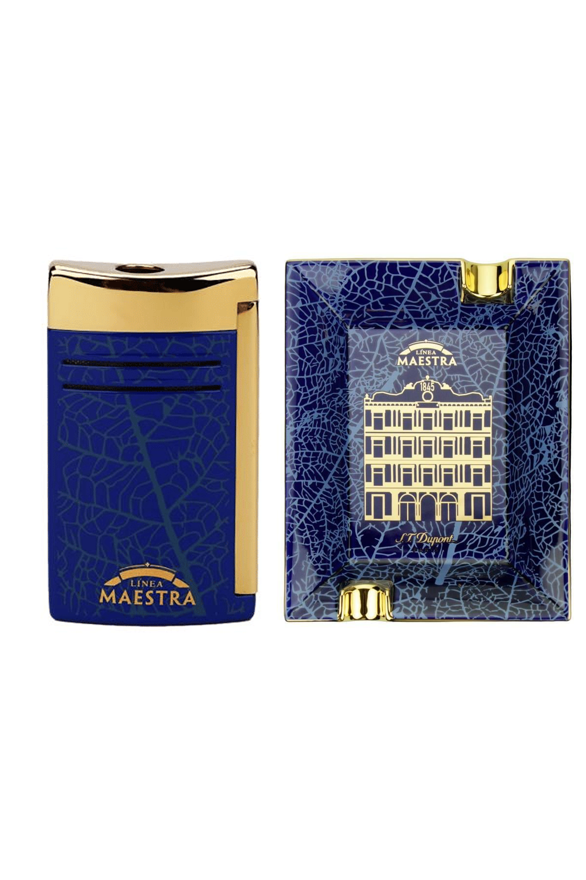 STDUP-3,S.T. Dupont Linea Maestra Partagas Çakmak Küllük Premium Puro Seti 