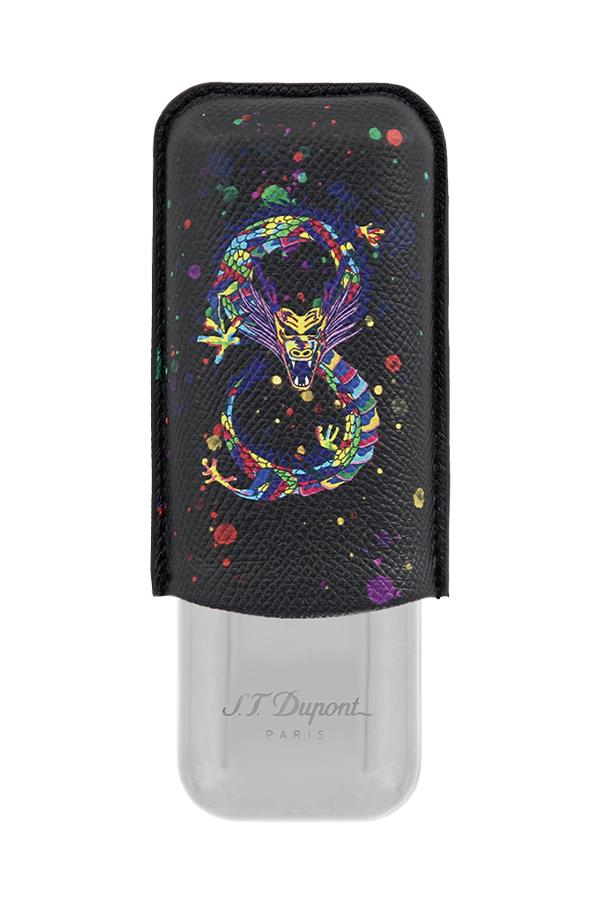 TR6919,S.T. Dupont Year of The Dragon İkili Deri Puro Kılıfı 183277
