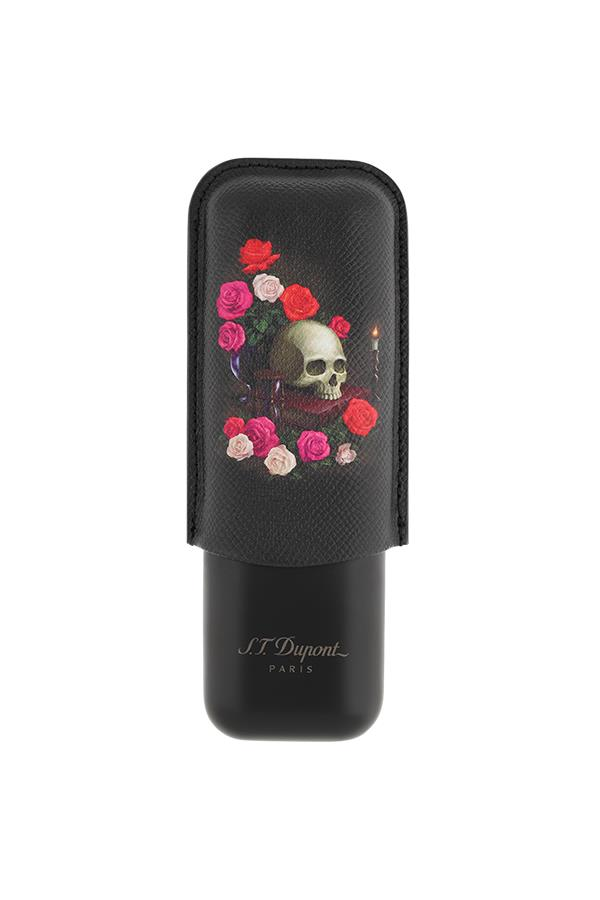 TR6920,S.T. Dupont Memento Mori İkili Deri Puro Kılıfı 183494