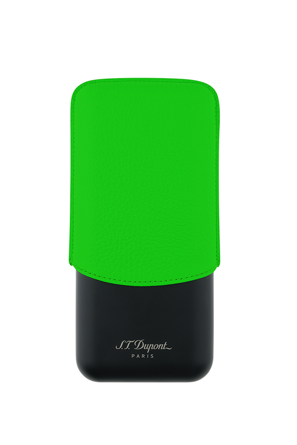 TR7974,S.T. Dupont Neon Yeşil Üçlü Puro Kılıfı 183417