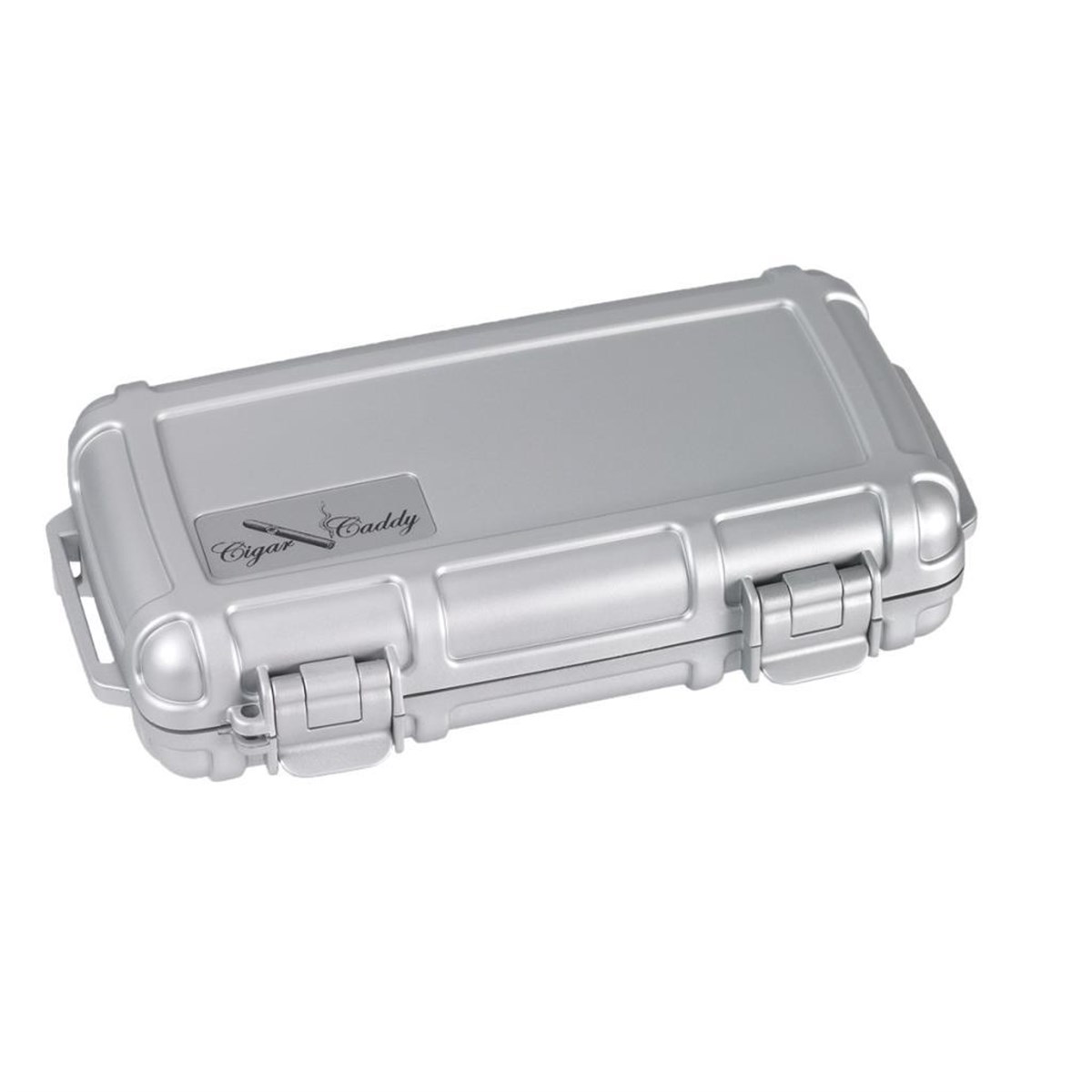 TR1597,Cigar Caddy 5 Gümüş Travel Humidor Puro Kutusu