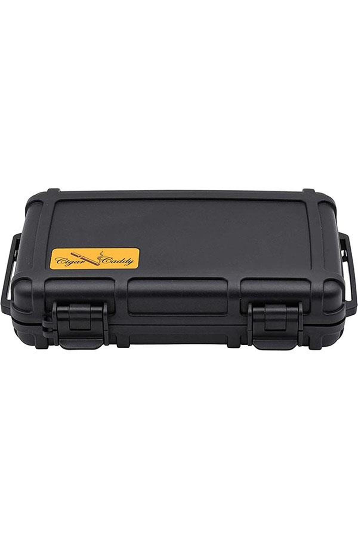 TR5173,Cigar Caddy 5 XL 60 Ring Siyah Travel Humidor Puro Kutusu