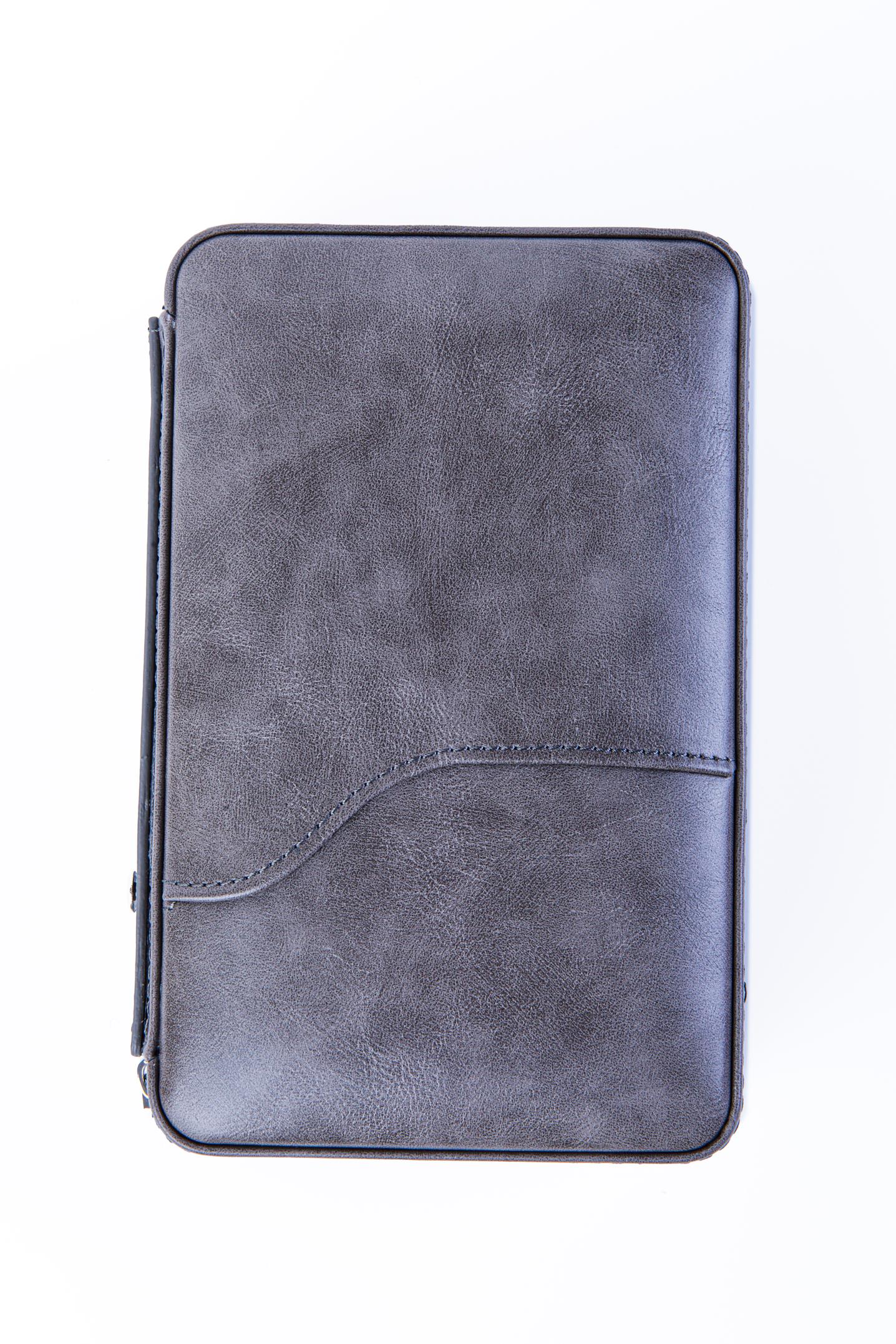 TR8250,Cohiba Antrasit Çakmak Kesicili Deri Puro Taşıma Çantası & Seyahat Humidoru