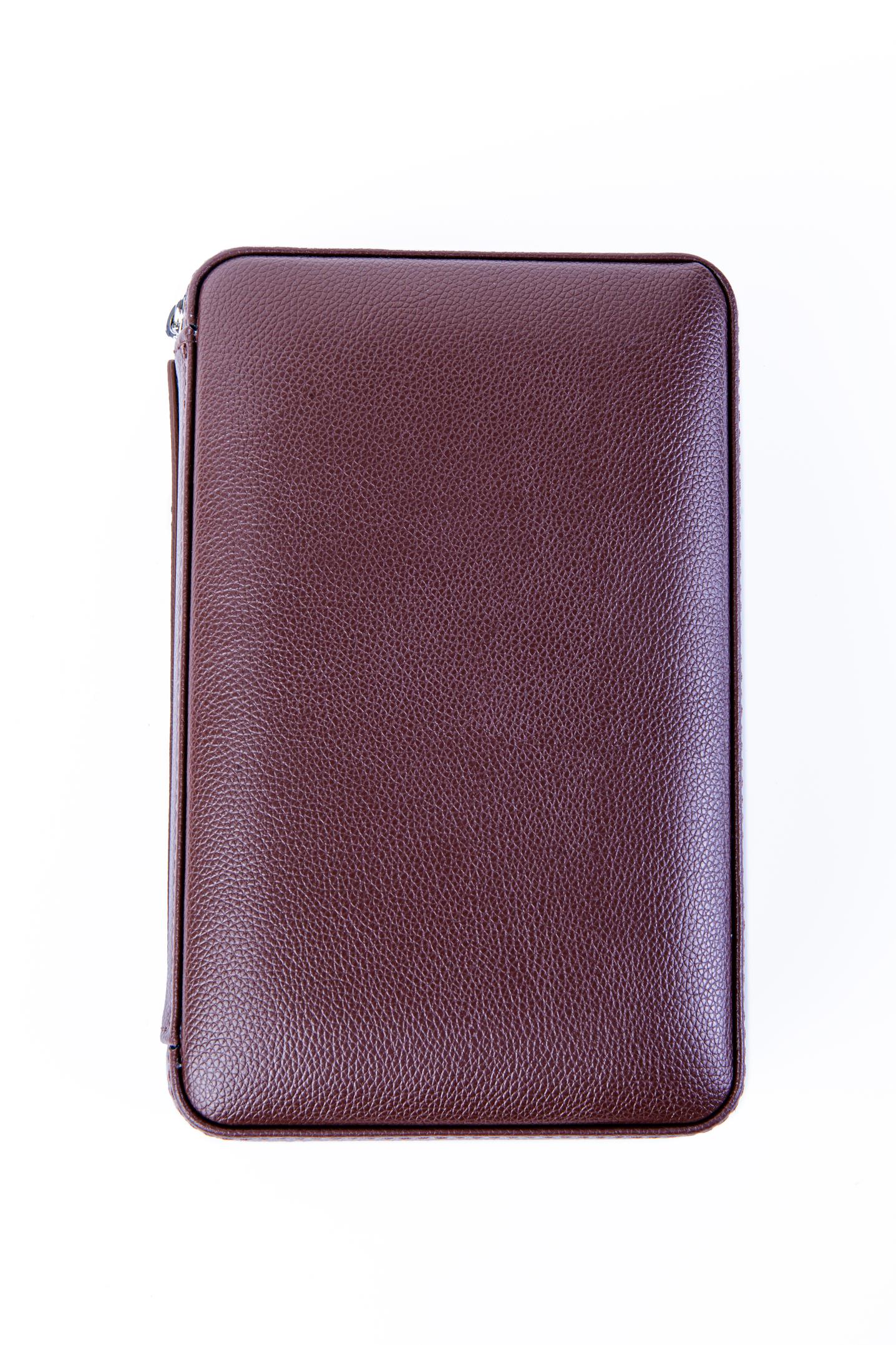 TR8253,Cohiba Kahverengi Çakmak Kesicili Deri Puro Taşıma Çantası & Seyahat Humidoru