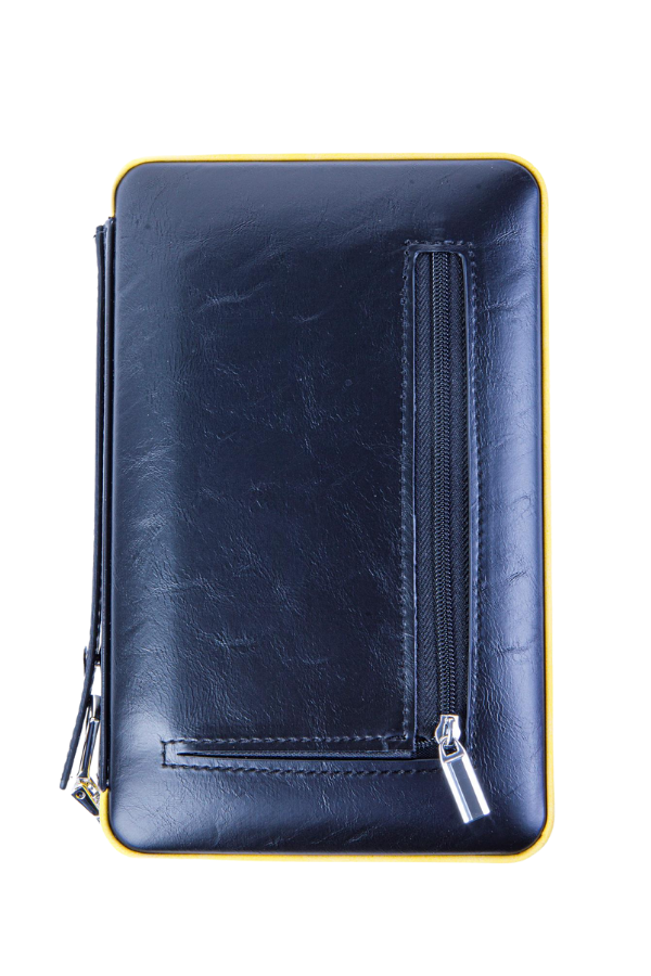 TR8258,Cohiba Sarı-Siyah Çakmak Kesicili Deri Puro Taşıma Çantası & Seyahat Humidoru