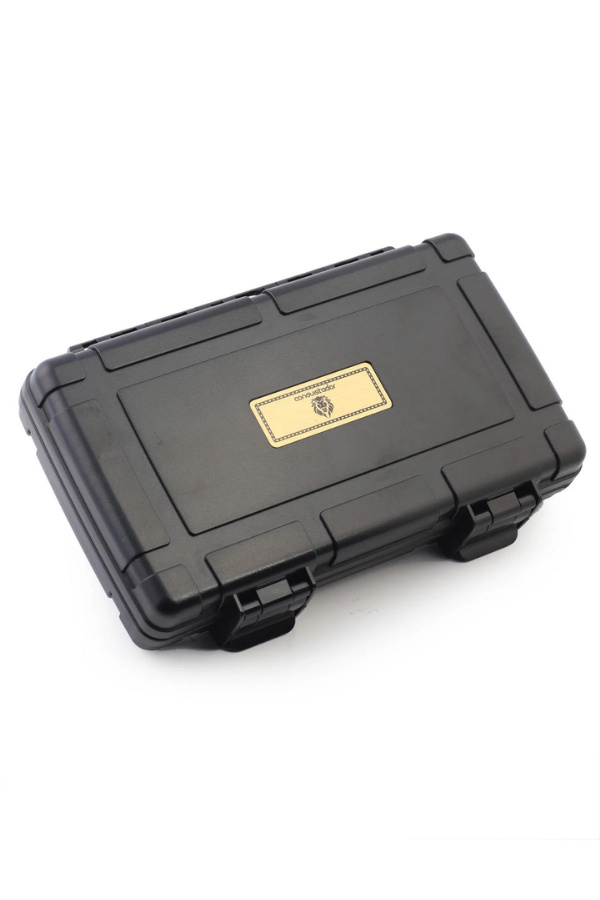 CNQ-007,Conquistador Siyah 5 Kapasite Seyahat Humidor Puro Kutusu