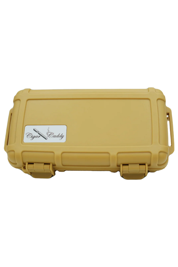 TR9074,Cigar Caddy 5 Tan Travel Humidor Puro Kutusu