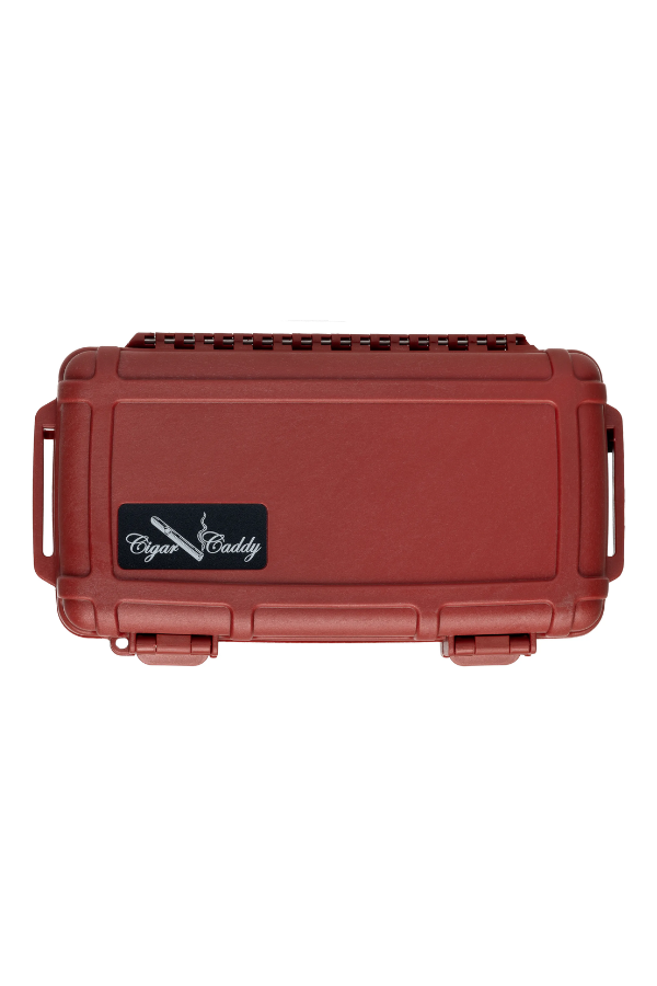 TR9075,Cigar Caddy 5 Kırmızı Travel Humidor Puro Kutusu