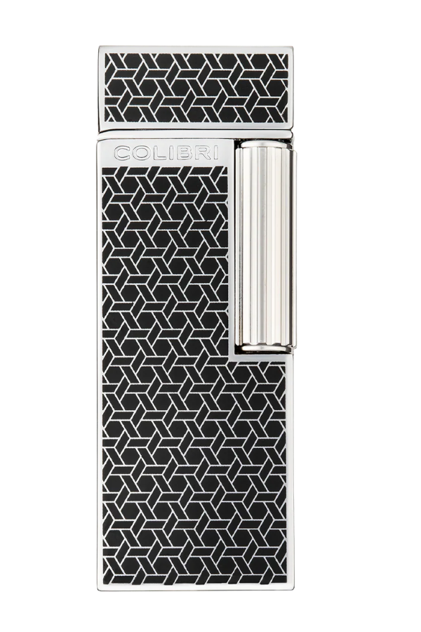 TR9926,Colibri Continental Soft Flame Krom Desenli Çakmak
